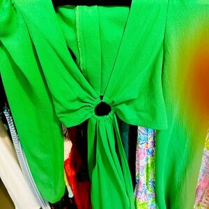 Green trendy beach or event dress